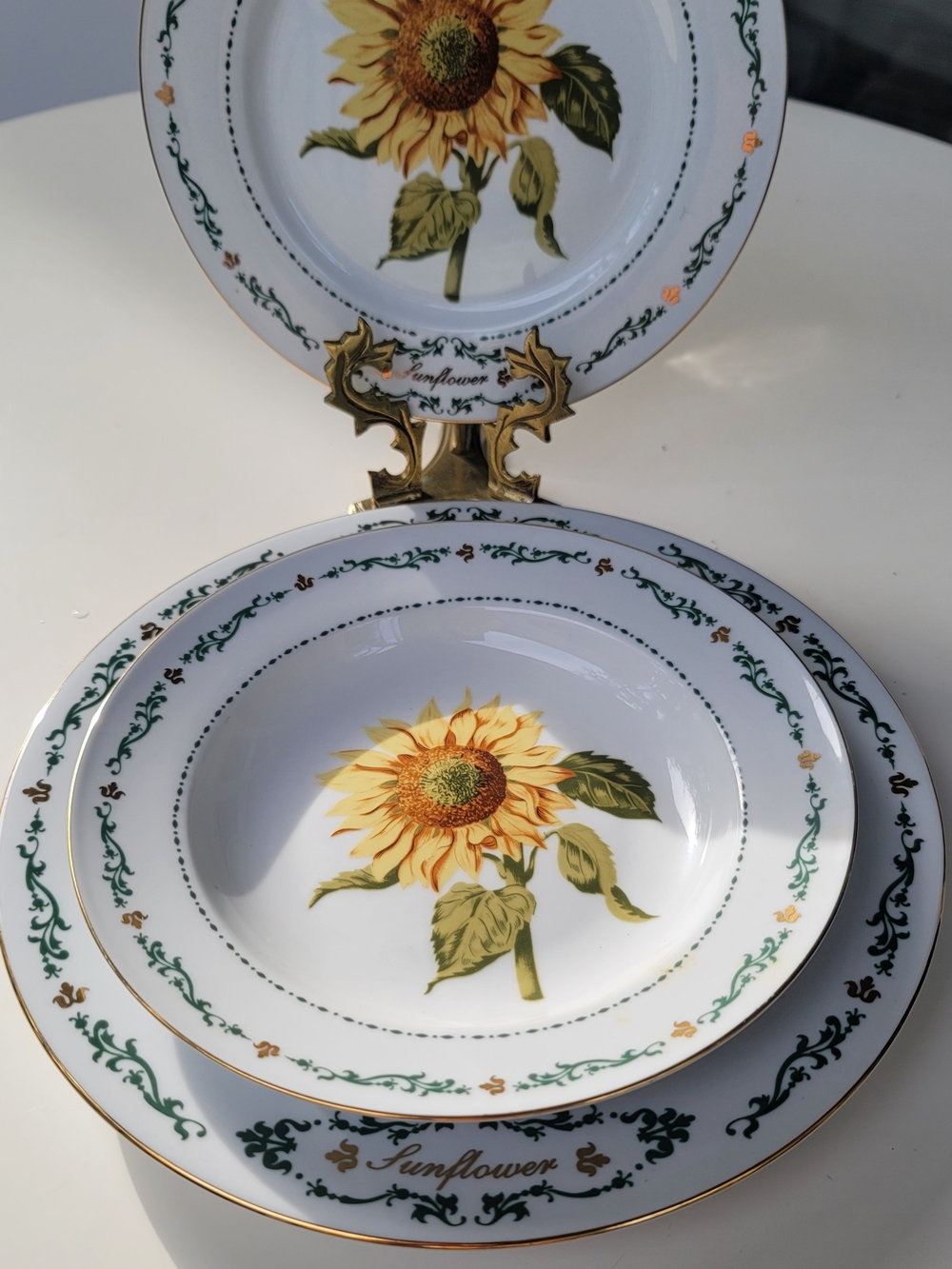 Set Of 2 Plates Flowers of the Month by Domestications "July"